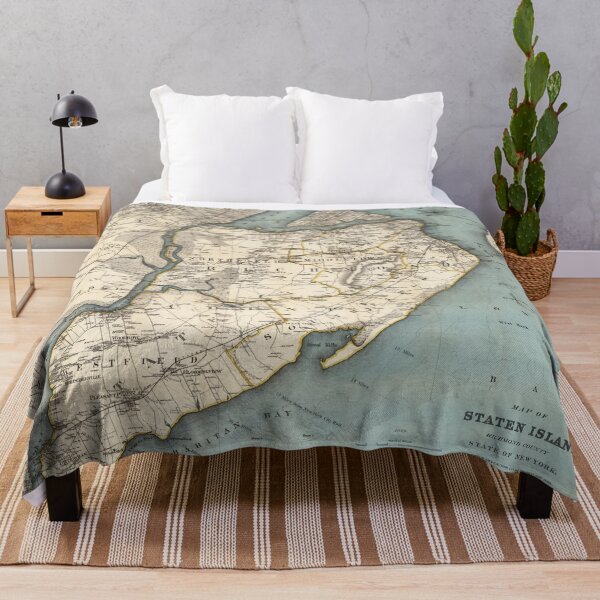 Item preview, Vintage Map of Staten Island NY (1896) designed and sold by BravuraMedia.