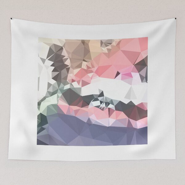 Item preview, Lavender Pink Abstract Low Polygon Background designed and sold by retrovectors.
