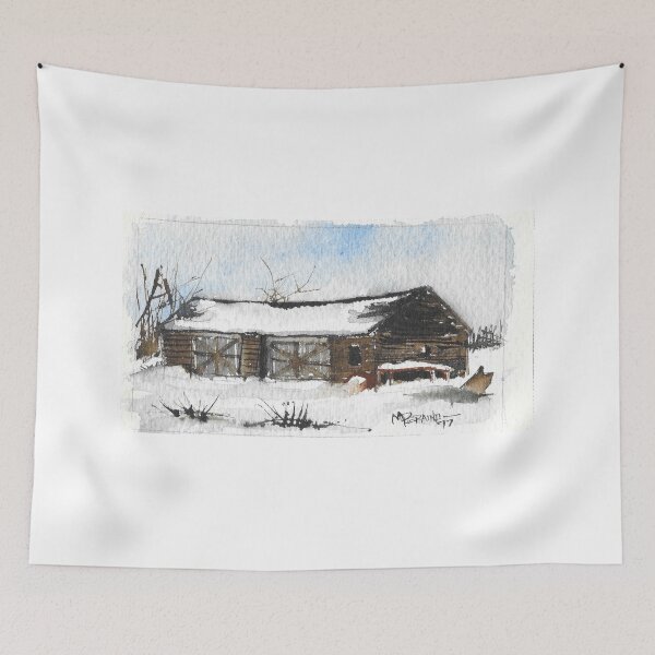 Item preview, Snowy New England Barn designed and sold by Michael Joseph Peraino.
