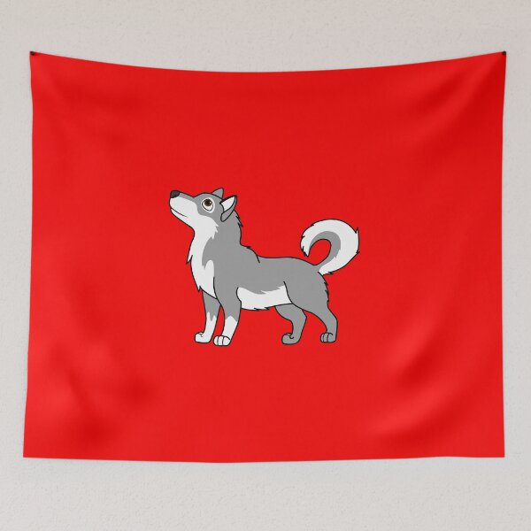 Item preview, White & Gray Alaskan Malamute with Curled Tail designed and sold by Grifynne.