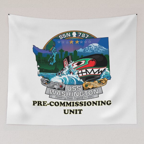 Item preview, SSN-787 USS Washington Pre-commissioning Unit Crest designed and sold by Nikki SpaceStuffPlus.