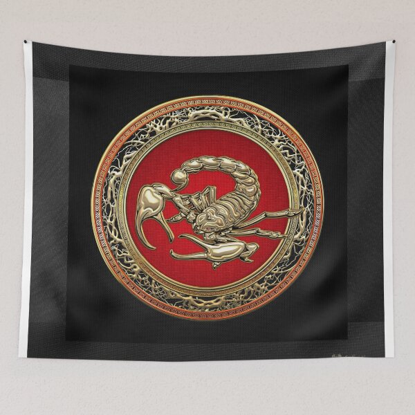 Item preview, Treasure Trove - Sacred Golden Scorpion on Black designed and sold by Serge Averbukh Art Studio.