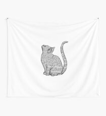 books and cats and books and cats Wall Tapestry