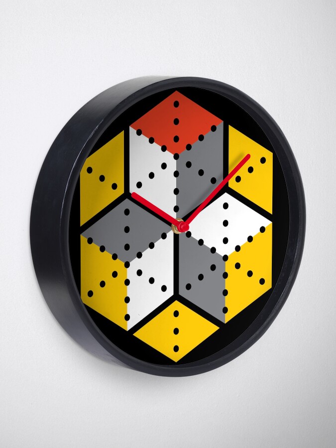 Alternate view of WE PERCEIVE | Geometric Cubes Clock