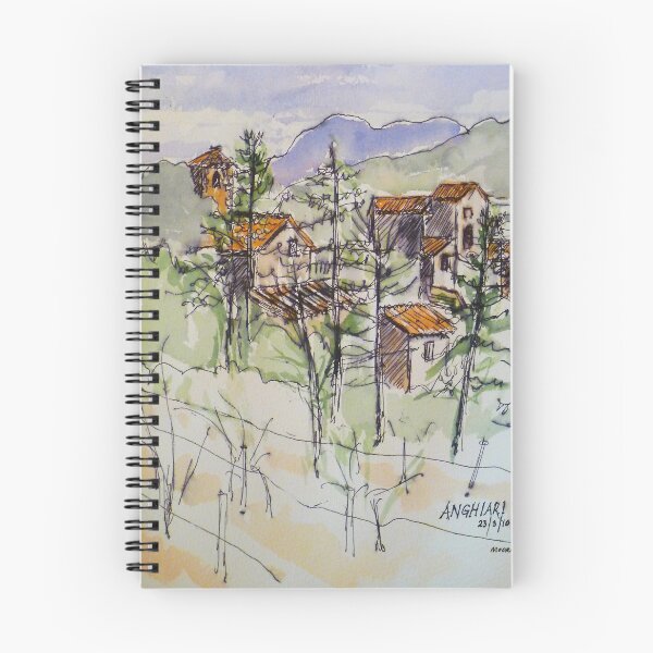 Item preview, Anghiari. Tuscany Italy. Pen and wash 2010 designed and sold by Elizabeth Moore Golding.