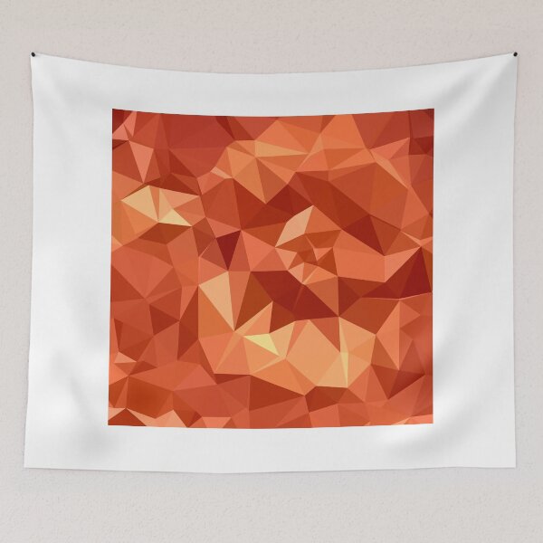 Item preview, Atomic Tangerine Orange Abstract Low Polygon Background designed and sold by retrovectors.