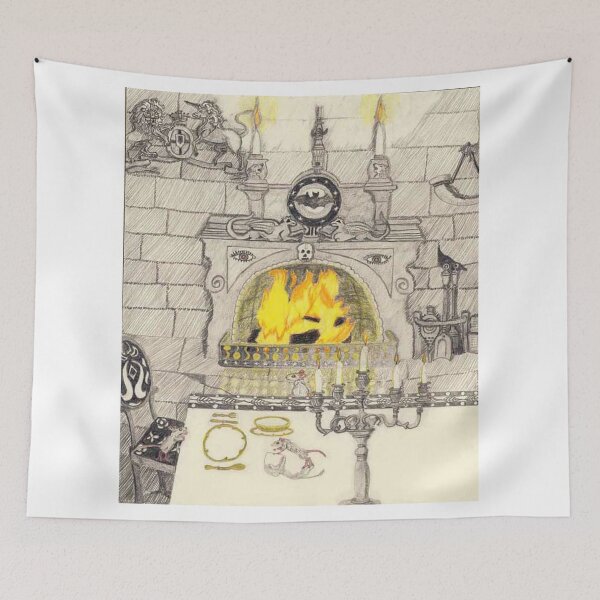 Item preview, A Dining Room In A Medieval Castle designed and sold by pinkyjainpan.