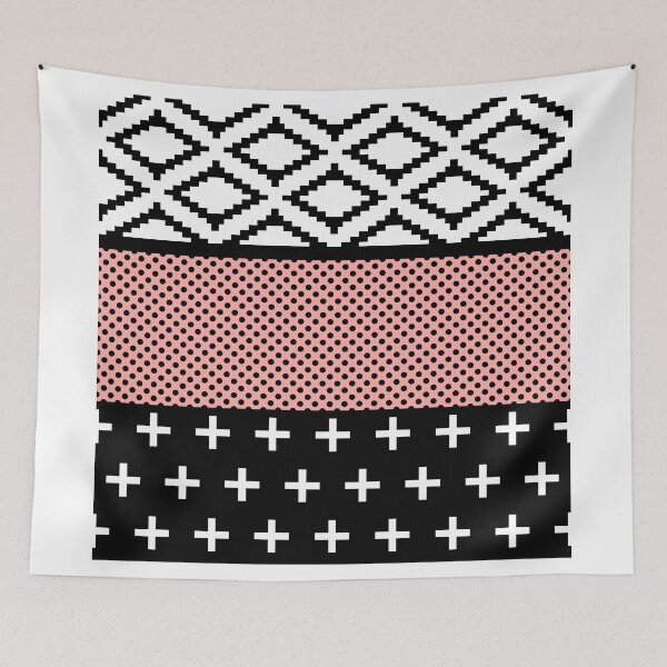 Item preview, Elegant Pink, White, & Black Modern Geometric designed and sold by Blkstrawberry.