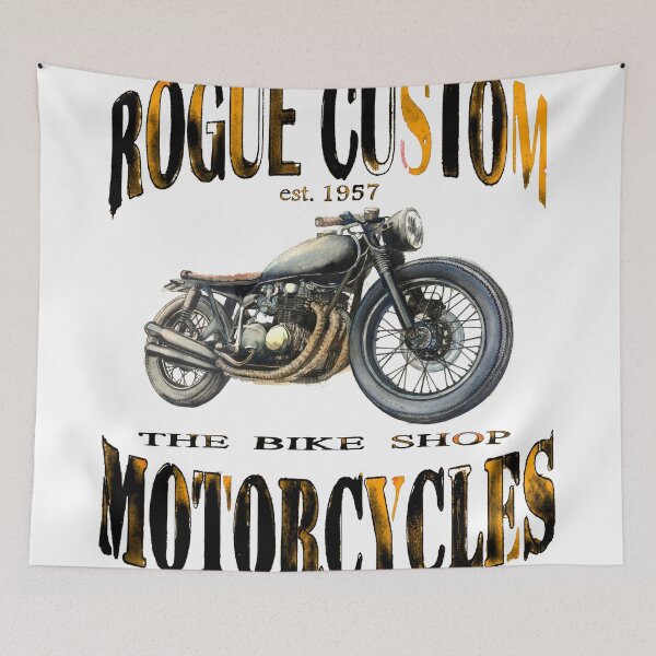 Item preview, ROGUE CUSTOM BIKE SHOP T SHIRT designed and sold by JohnLowerson.