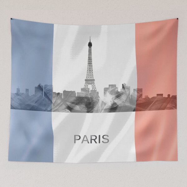 Item preview, Paris, France Skyline with Flag WB designed and sold by Marlene Watson-Hall.