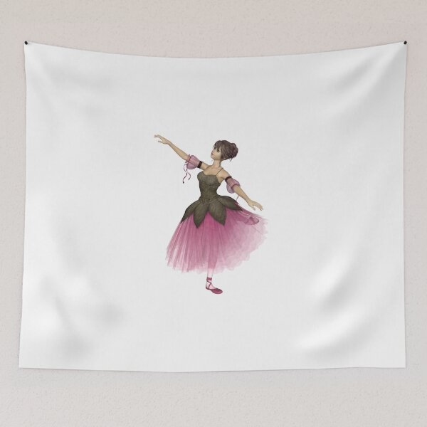 Item preview, Pink Flower Ballerina in Arabesque Pose designed and sold by algoldesigns.