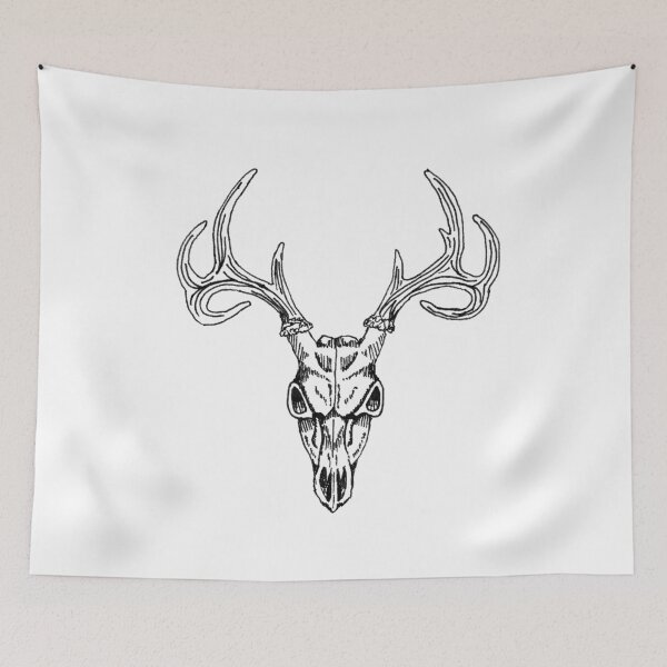 Item preview, White Deer Skull on Red designed and sold by LegendOfZeldy.