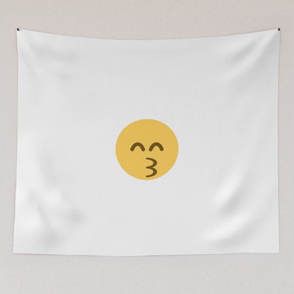 Item preview, Kissy face with smiling eyes emoji designed and sold by Winkham.