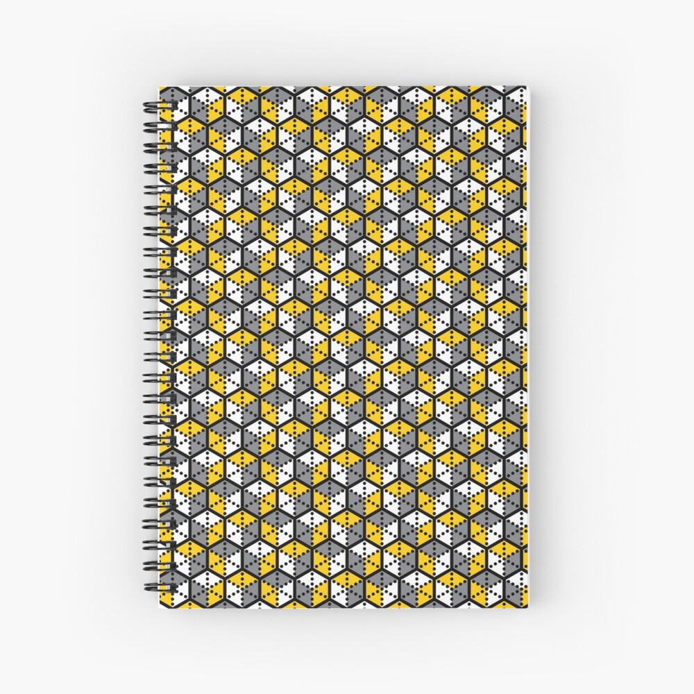 Geometric Cubes Spiral Notebook