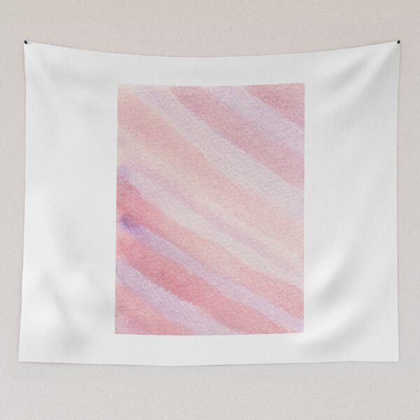 Item preview, Watercolor Hand Painted Pink Purple Diagonal Stripes designed and sold by Beverly Claire Kaiya.
