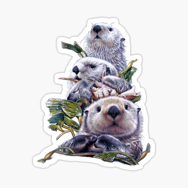 Sea Otter Stack Sticker