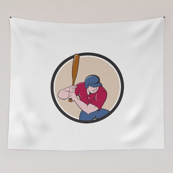 Item preview, Baseball Player Batting Circle Cartoon designed and sold by patrimonio.
