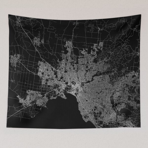 Item preview, Melbourne map Australia designed and sold by linelinelines.