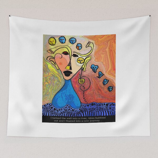 Item preview, I Turned The Wall Into A River, Ideas Bubbled Out And I Floated Into A New Journey designed and sold by Sarah Curtiss.