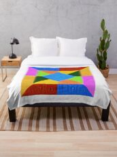 DeepDream Color Squares Visual Areas 5x5K v1447926834 Throw Blanket
