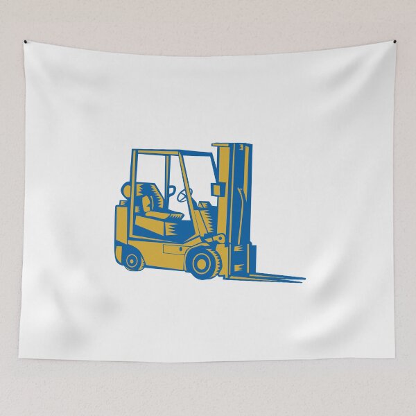 Item preview, Forklift Truck Side Woodcut designed and sold by patrimonio.