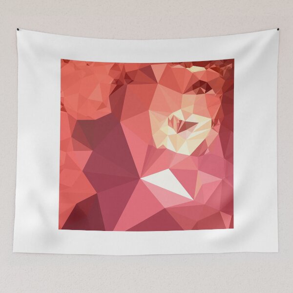 Item preview, Bittersweet Red Abstract Low Polygon Background designed and sold by retrovectors.