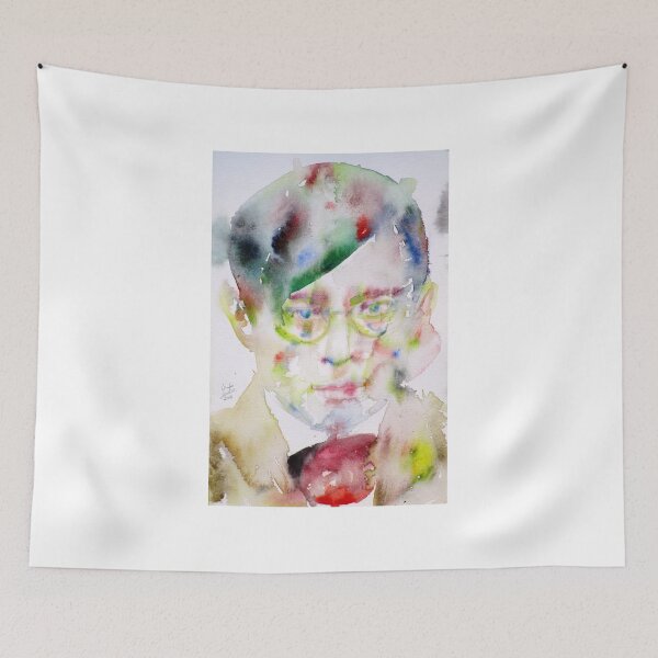 Item preview, TRISTAN TZARA - watercolor portrait.2 designed and sold by lautir.