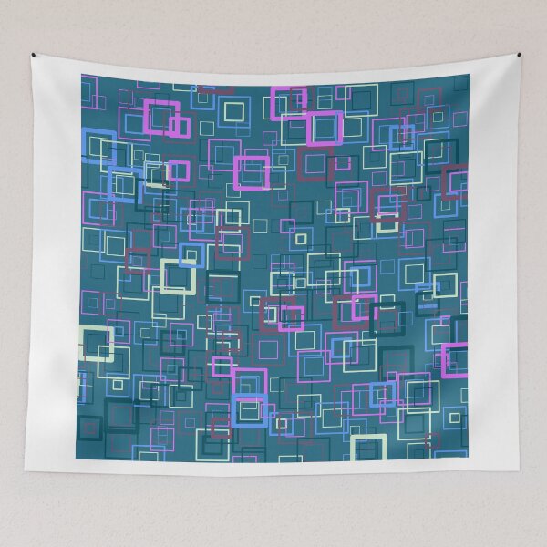 Item preview, Pop art retro pop squares blue designed and sold by aapshop.