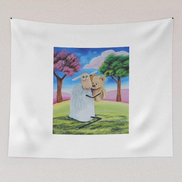 Item preview, Sheep and a teddy bear friend designed and sold by GORDON BRUCE ART.