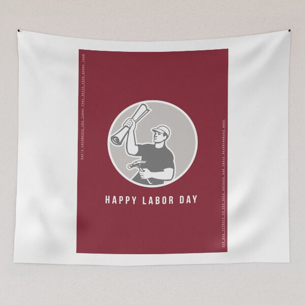 Item preview, Labor Day Greeting Card Builder Plan Hammer Circle designed and sold by patrimonio.