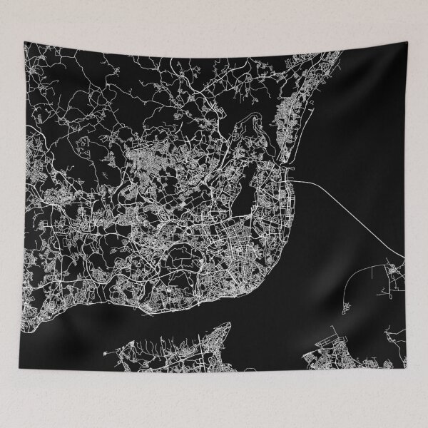 Item preview, Lisbon map Portugal designed and sold by linelinelines.