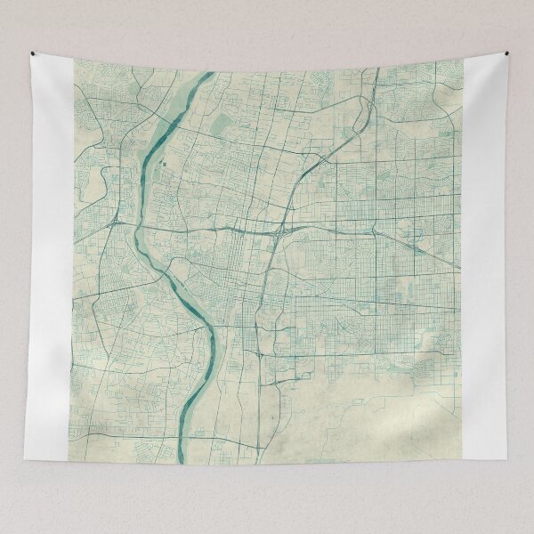Item preview, Albuquerque Map Blue Vintage designed and sold by HubertRoguski.