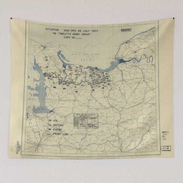 Aperçu de l'œuvre July 26 1944 World War II Twelfth Army Group Situation Map créée et vendue par allhistory.