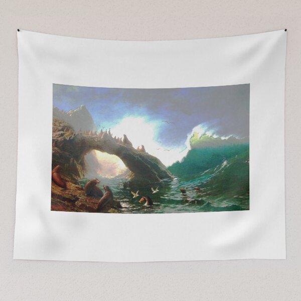 Item preview, Seals on a rocky shore Seascape designed and sold by Vintage Designs +.