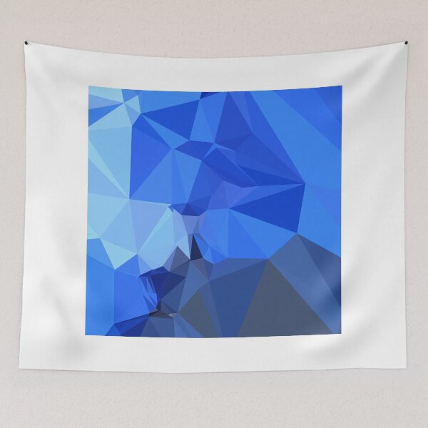 Item preview, Brandeis Blue Abstract Low Polygon Background designed and sold by retrovectors.