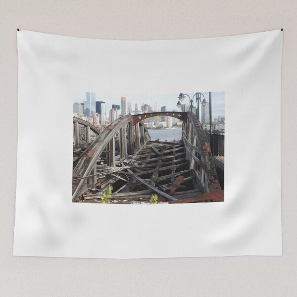 Item preview, Abandoned Ferry Slip, New York Skyline, Liberty State Park, New Jersey designed and sold by lenspiro.