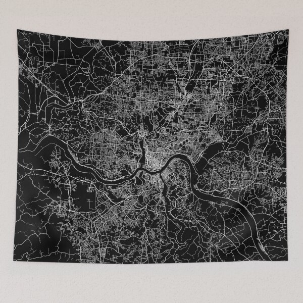 Item preview, Cincinnati map Ohio designed and sold by linelinelines.