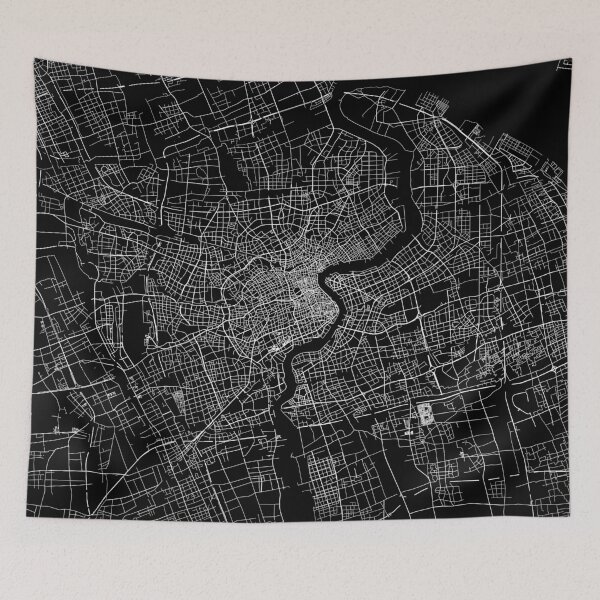 Item preview, Shanghai map China designed and sold by linelinelines.