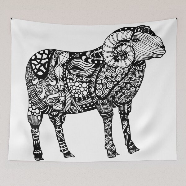 Item preview, Ram Sheep Illustration designed and sold by LidiaP.