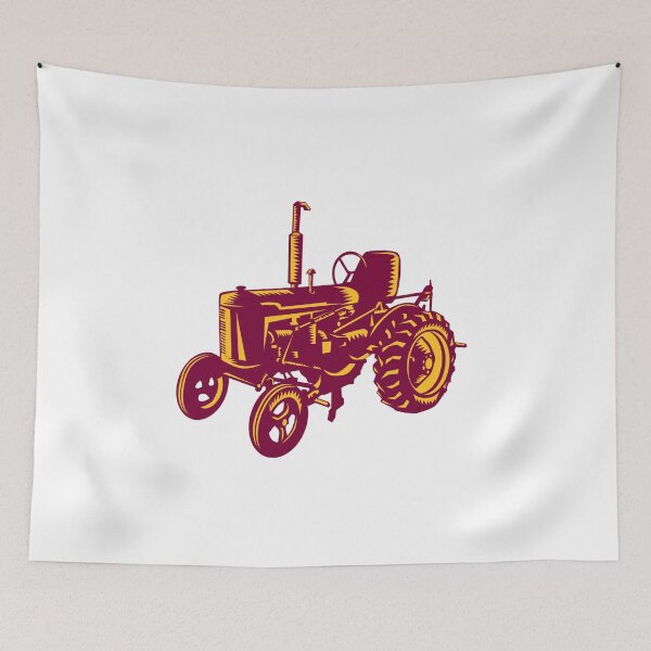 Item preview, Vintage Farm Tractor Woodcut designed and sold by patrimonio.