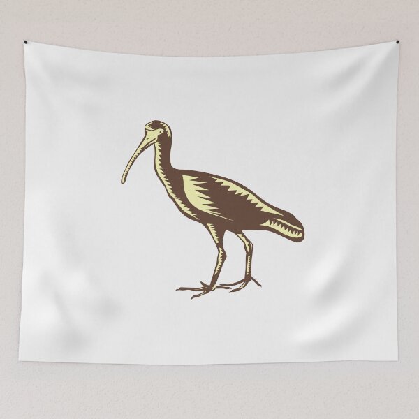 Item preview, Egret Heron Crane Side Woodcut designed and sold by patrimonio.