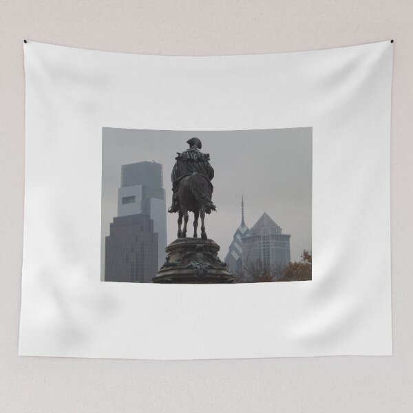 Item preview, Statue Overlooking Philadelphia Skyline, Philadelphia, Pennsylvania  designed and sold by lenspiro.
