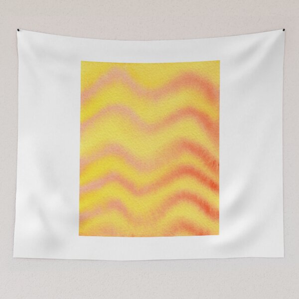 Item preview, Hand-Painted Wave-like Yellow Orange Watercolor Background designed and sold by Beverly Claire Kaiya.