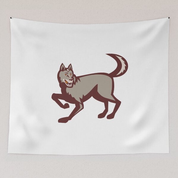 Item preview, Gray Wolf Side View Retro designed and sold by patrimonio.