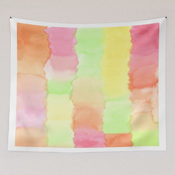Item preview, Hand-Painted Abstract Watercolor Green Orange Red Yellow designed and sold by Beverly Claire Kaiya.