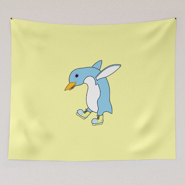 Item preview, Christmas Light Blue Penguin with Yellow Ice Skates designed and sold by Grifynne.