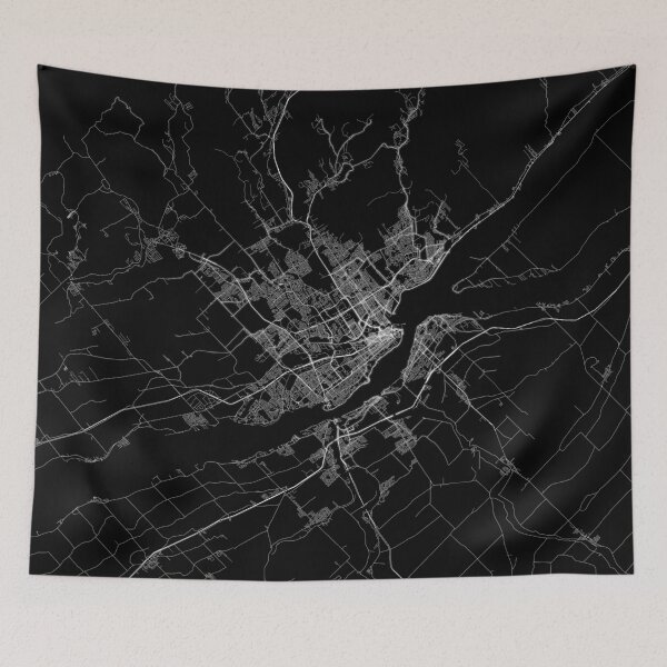 Item preview, Quebec map Canada designed and sold by linelinelines.