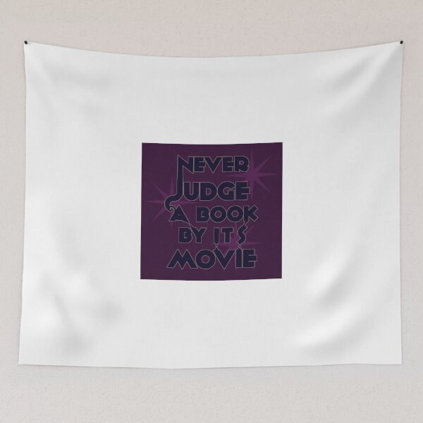 Item preview, Never Judge A Book By Its Movie (Blue on Purple) designed and sold by believeluna.