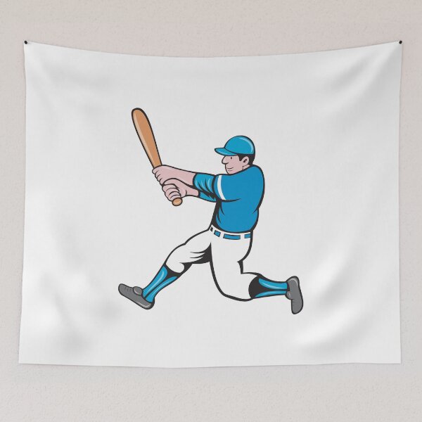 Aperçu de l'œuvre Baseball Player Batter Swinging Bat Isolated Cartoon créée et vendue par patrimonio.