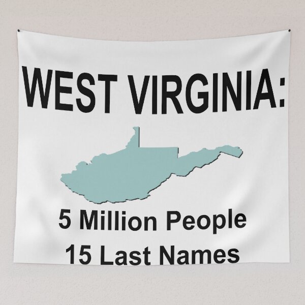 Item preview, WEST VIRGINIA: 5 MILLION PEOPLE, 15 LAST NAMES designed and sold by CalliopeSt.